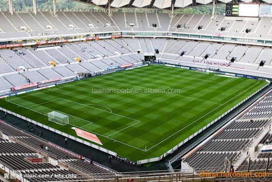 Matériau PP 15 mm Hauteur de pile Cane de football avec 12000 Dtex et revêtement en PU pour les terrains de sport en plein air