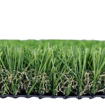 Herbe de paysage artificielle bicolore verte personnalisée pour les cours et les jardins des écoles