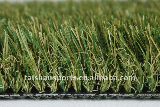Herbe de paysage artificielle bicolore verte personnalisée pour les cours et les jardins des écoles
