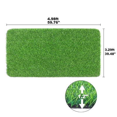 200 points de suture/M Matériau PE non remplissage Gazon artificiel 50 mm 18000 Dtex Pour le football/sports de soccer