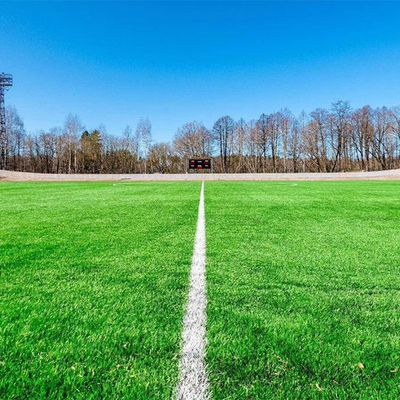 Le gabarit artificiel de football mesure 5/8 pouces en PE, de couleur verte, faux gazon pour les terrains de football et les terrains de jeux scolaires