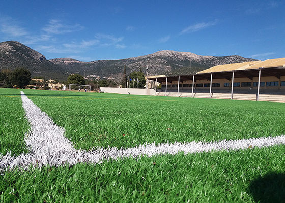 Gazon artificiel de football de 50 mm de hauteur, résistant aux UV, approuvé par la FIFA, haute densité et faible entretien