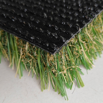 Trois types de formes d'herbe mélangées 38 mm d'herbe verte artificielle extérieure avec peu d'entretien et une excellente texture