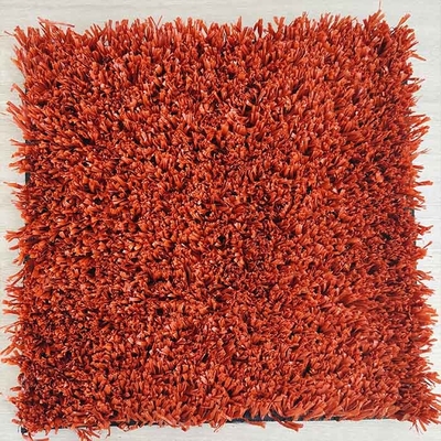 Brick Red Tennis Gazon artificiel 6300 Dtex 25 mm Maillage d'herbe multifonctionnel Faible entretien
