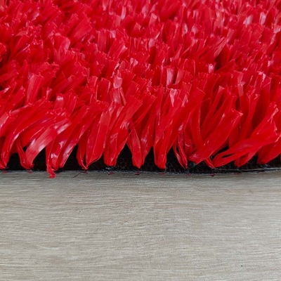 25 mm Tennis artificiel rouge Faux Tennis Grass Faible entretien Multifonctionnel Astro Turf Pour les sports de tennis et autres activités
