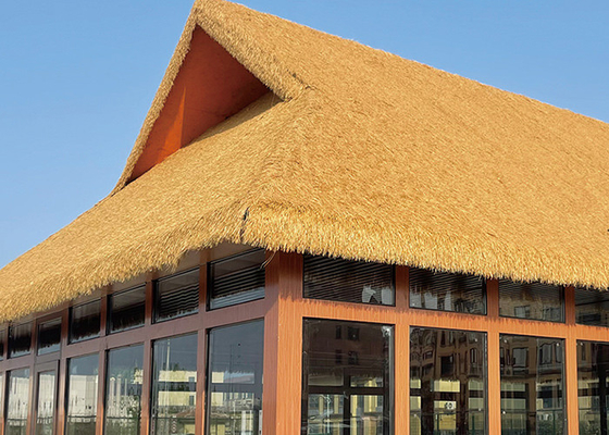 Aménagement paysager Toit de chaume synthétique à haute douceur, ignifuge, gazon artificiel