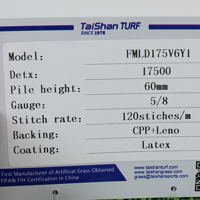 Sport Vert 60 mm Football gazon artificiel SBR adhésif au latex haute Dtex