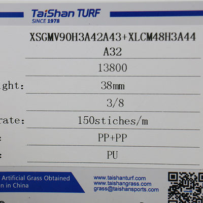 38 mm 13800 Dtex Herbe artificielle gazon synthétique pour le paysage des terrains de jeux
