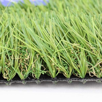Monofilament Filament courbé Paysage Herbe artificielle avec une haute perméabilité à l'eau et revêtement en PU