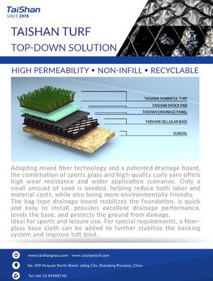 High Permeability Artificial Grass with Intact Backing and FIFA FIH Certification for Sports and Landscaping