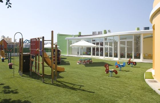 Herbe artificielle de 45 mm de hauteur de pile avec une apparence réaliste et peu d'entretien pour les jardins