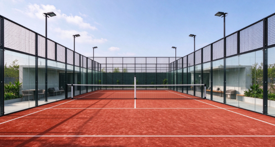 FEP Certifié 12 mm Hauteur de pile Brique Couleur rouge Padel Herbe artificielle pour les courts de padel professionnels