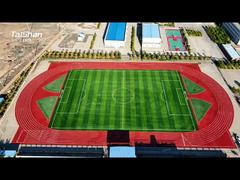 Taishan Artificial Turf Installed in Shanshan Vocational High School in Turpan, Xinjiang, China.