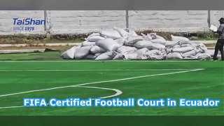 Terrain de football nouvellement installé certifié par la FIFA dans les îles Galápagos en Équateur